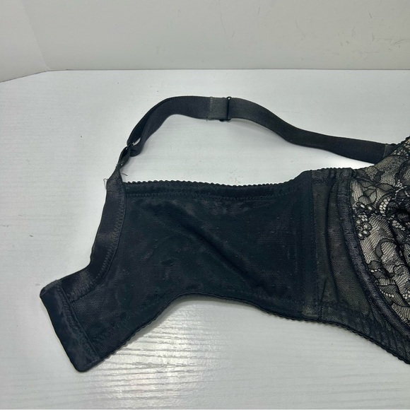 Wacoal Black & Cream Lace Underwire Adjustable Strap Bra 38DD - Picture 13 of 14